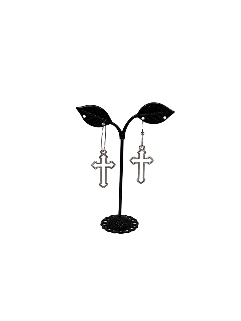 Silver Cross Earrings