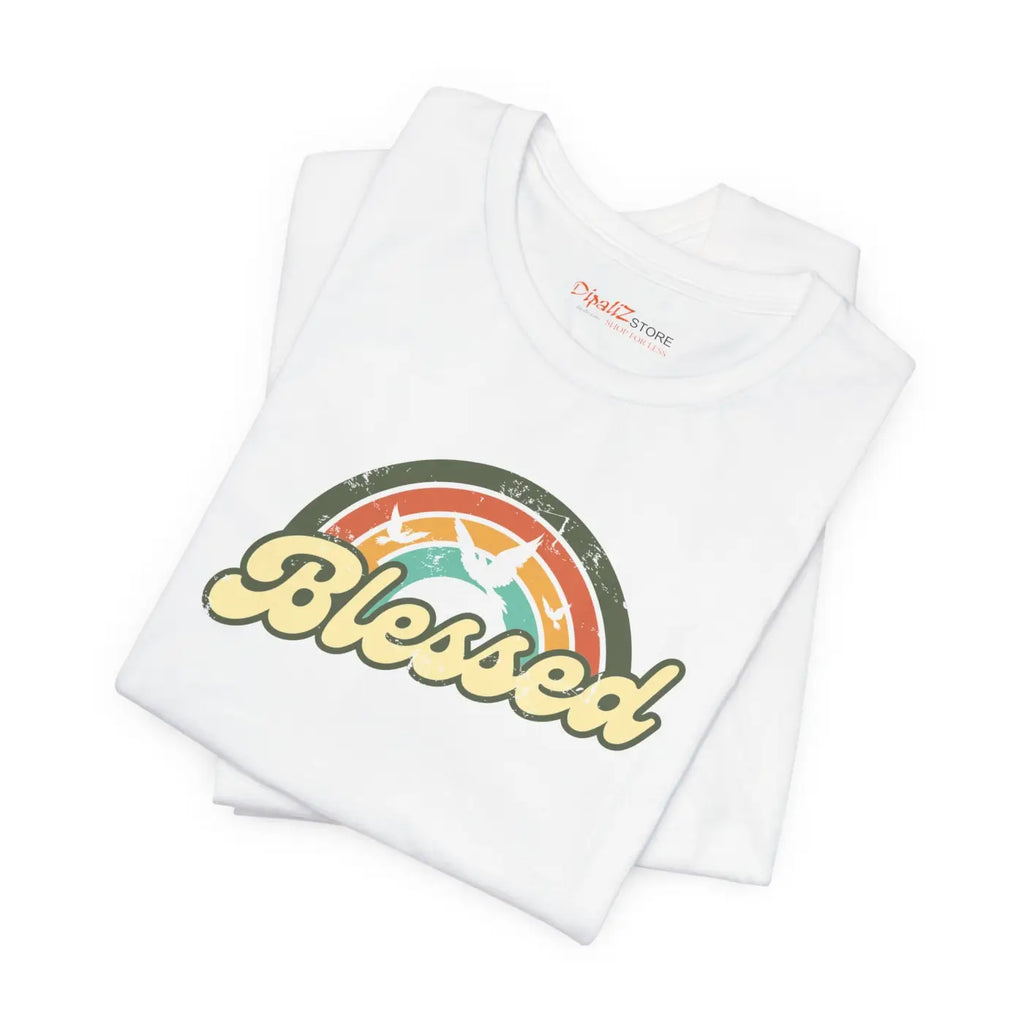 Soft Blessed Christian T-Shirt - Cotton Jersey Tee - Dipaliz
