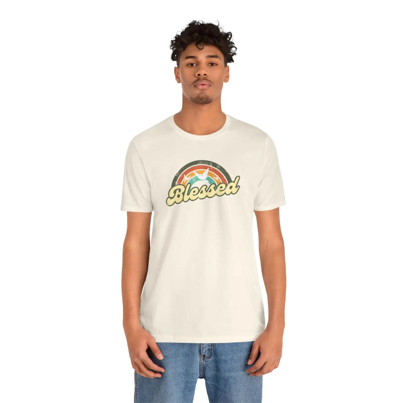 Soft Blessed Christian T-Shirt - Cotton Jersey Tee - Dipaliz
