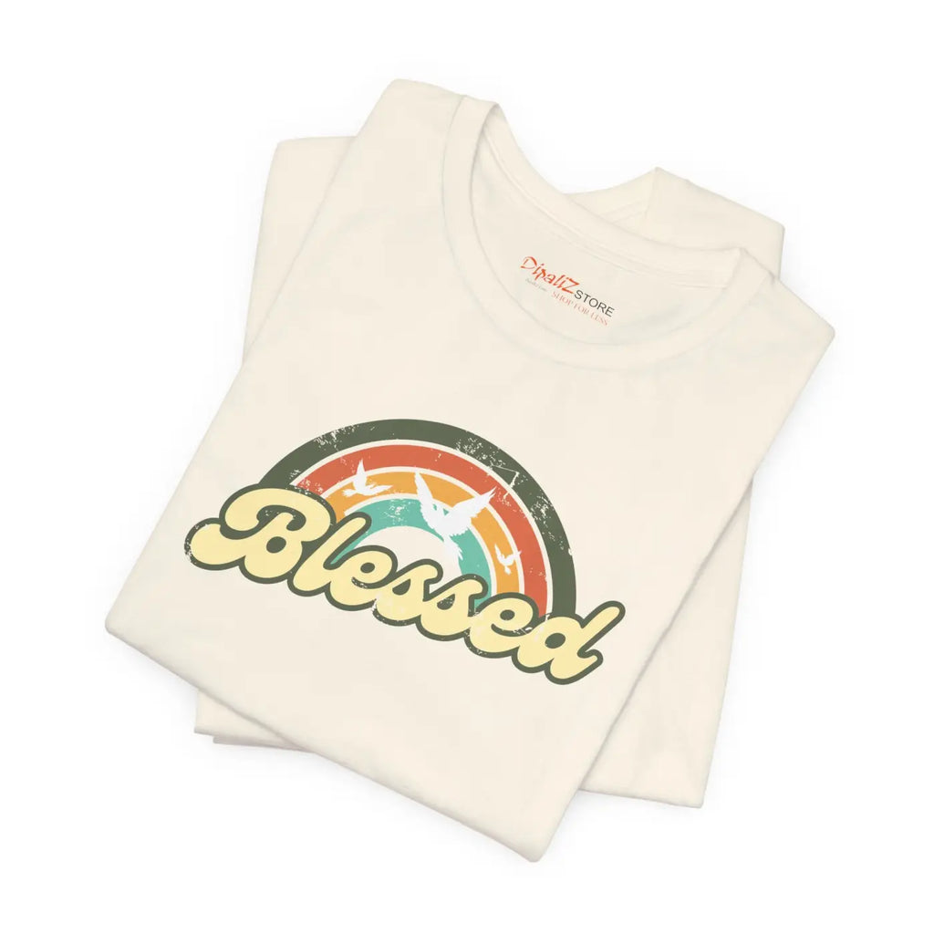 Soft Blessed Christian T-Shirt - Cotton Jersey Tee - Dipaliz