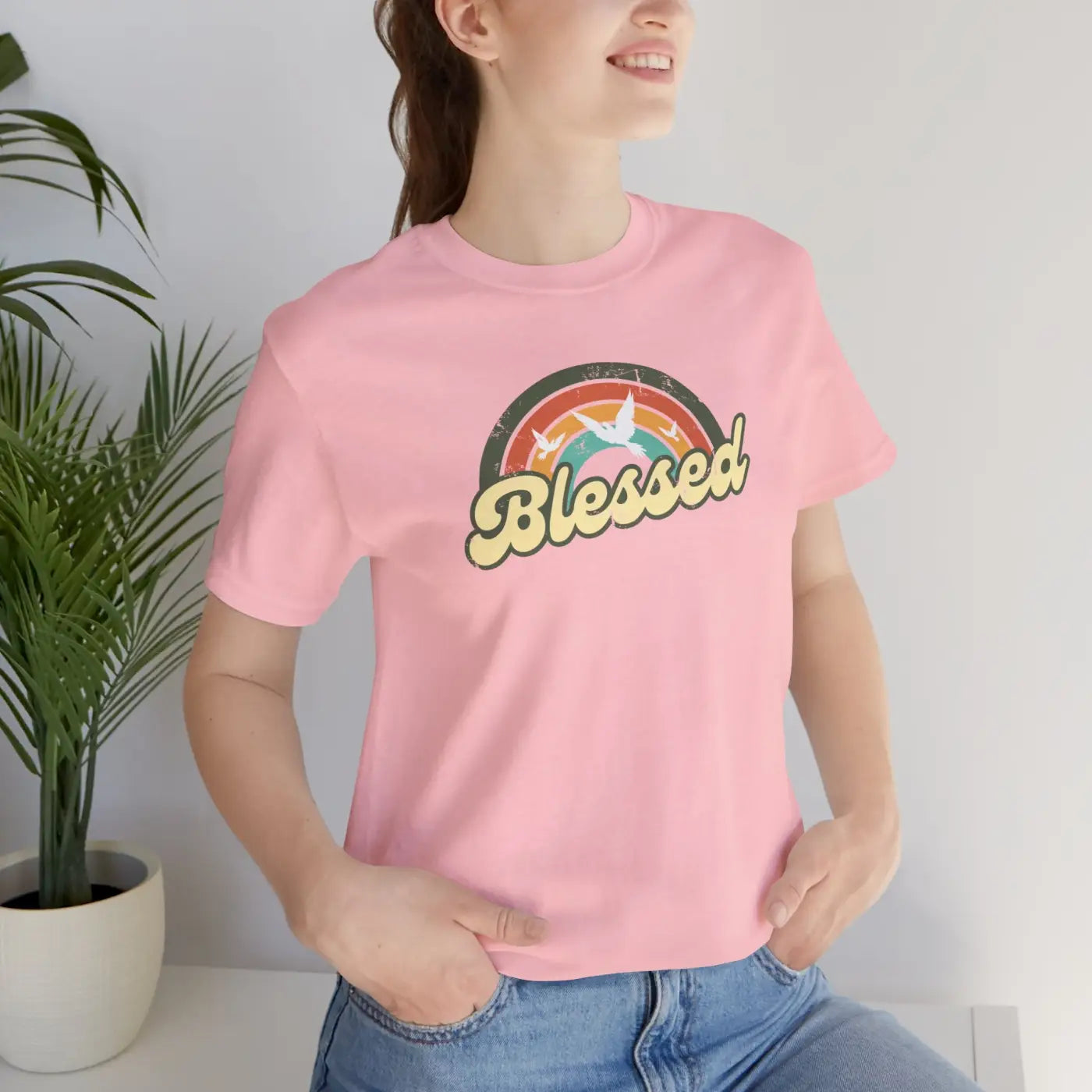 Soft Blessed Christian T-Shirt - Cotton Jersey Tee - Dipaliz