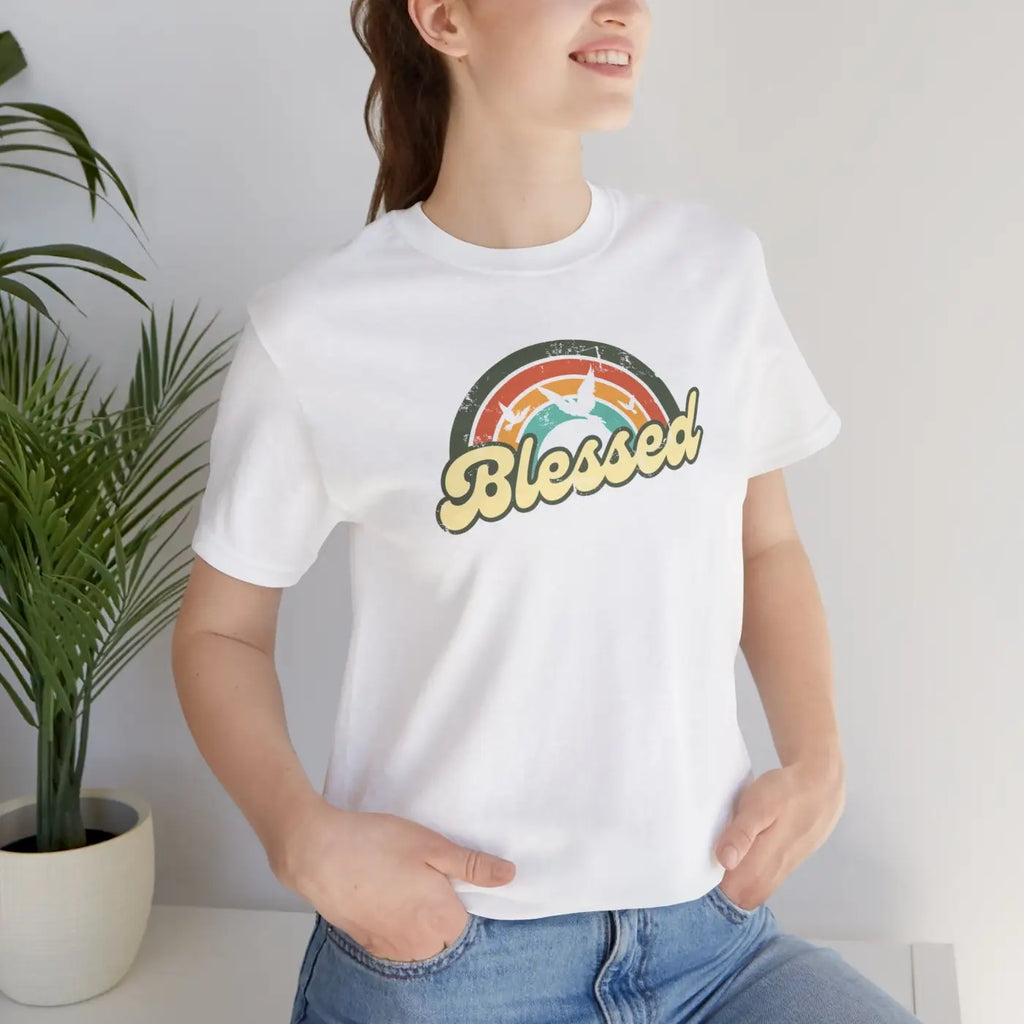 Soft Blessed Christian T-Shirt - Cotton Jersey Tee - Dipaliz