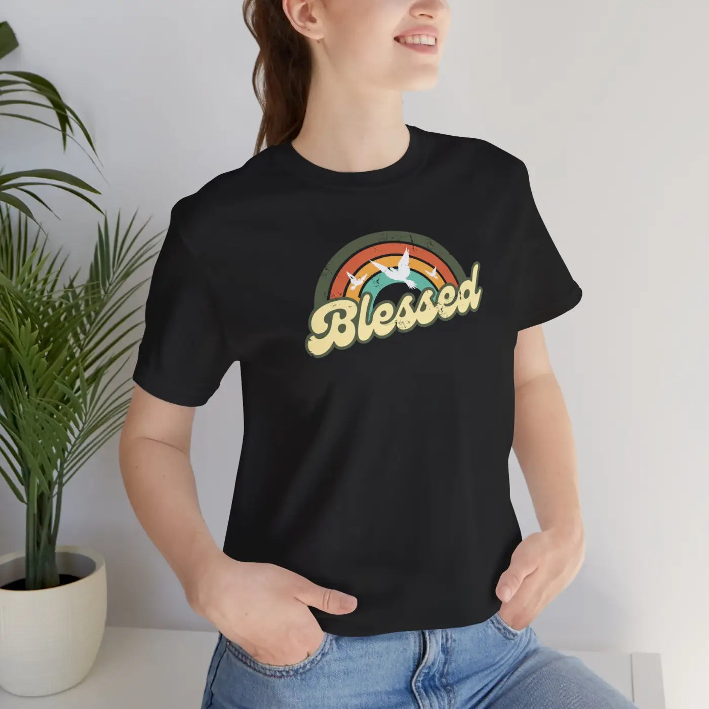 Soft Blessed Christian T-Shirt - Cotton Jersey Tee - Dipaliz