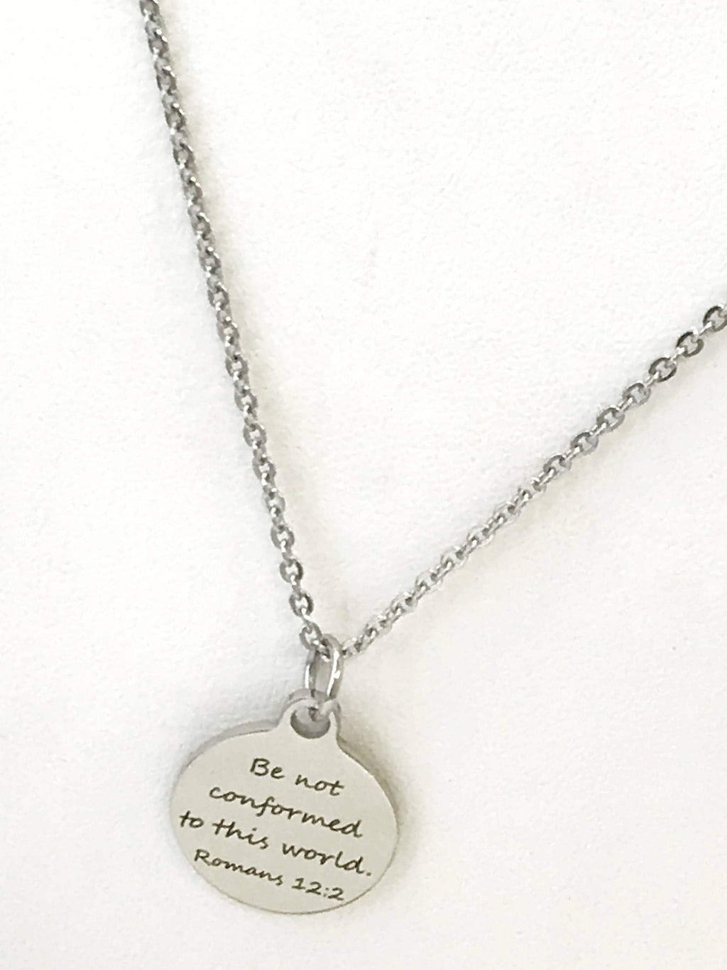 Christian Necklace, Be Not Conformed To This World Necklace, Christian Jewelry, Romans 12 2 Necklace, Christian Confirmation Gifts For Her,