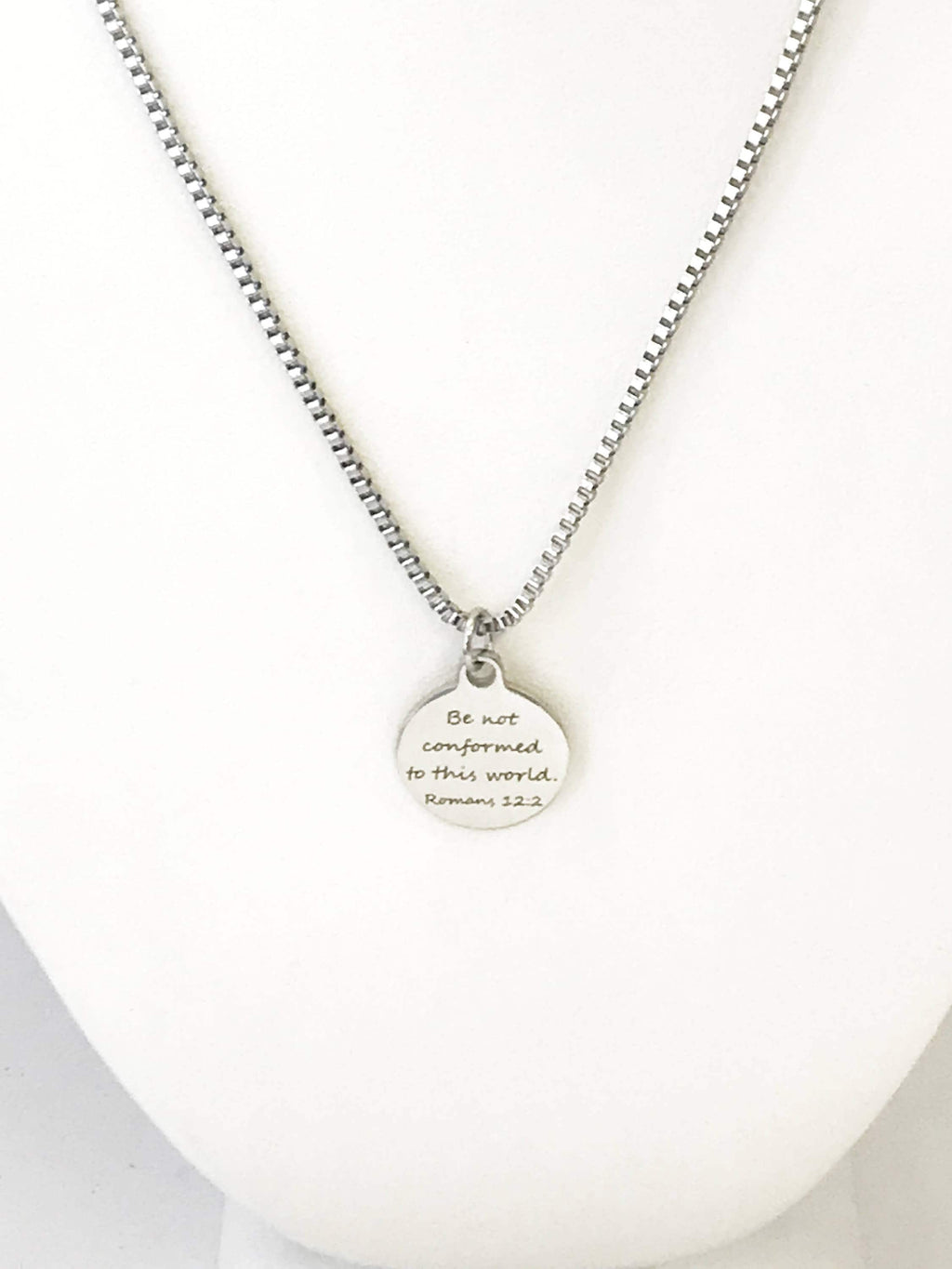 Christian Necklace, Be Not Conformed To This World Necklace, Christian Jewelry, Romans 12 2 Necklace, Christian Confirmation Gifts For Her,