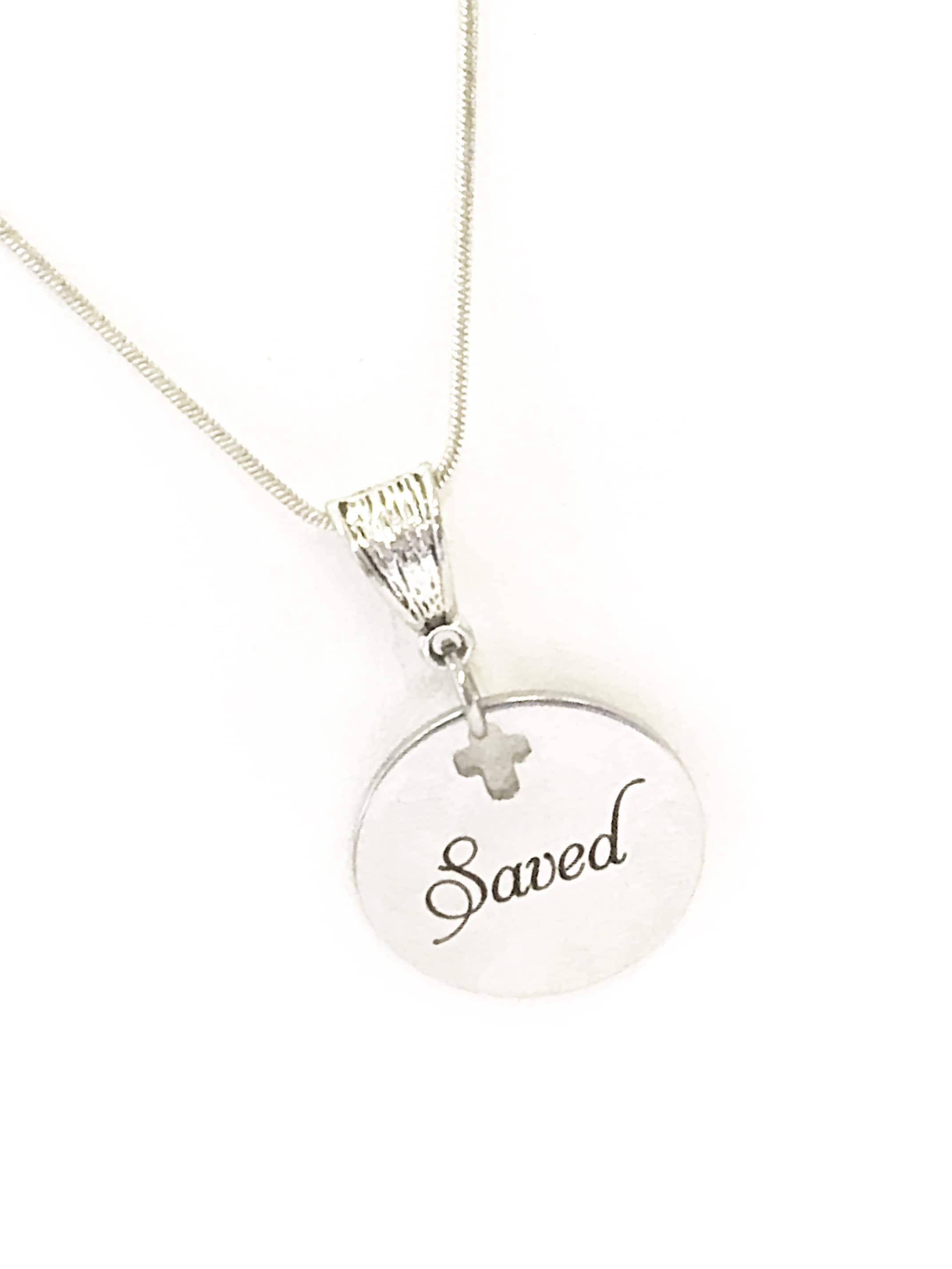 Christian Jewelry, Christian Gift, Christian Necklace, Saved Necklace, Baptism Jewelry, Religious Jewelry, Baptism Gift, Confirmation Gift