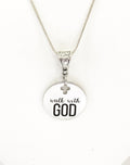 Christian Necklace, Christian Gift, Walk With God Necklace, Christian Jewelry, Scripture Necklace, Scripture Jewelry, Encouraging Gift