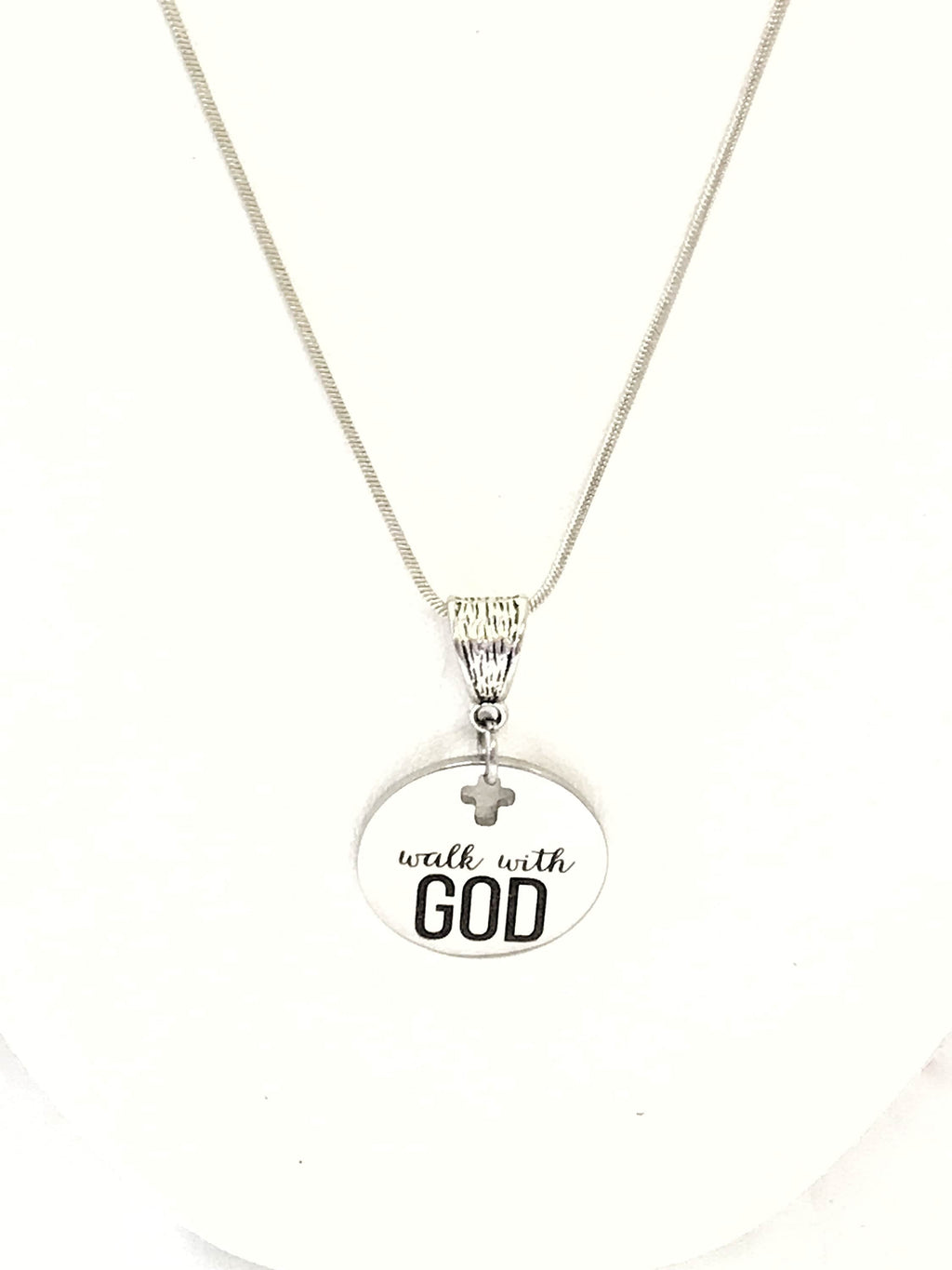 Christian Necklace, Christian Gift, Walk With God Necklace, Christian Jewelry, Scripture Necklace, Scripture Jewelry, Encouraging Gift