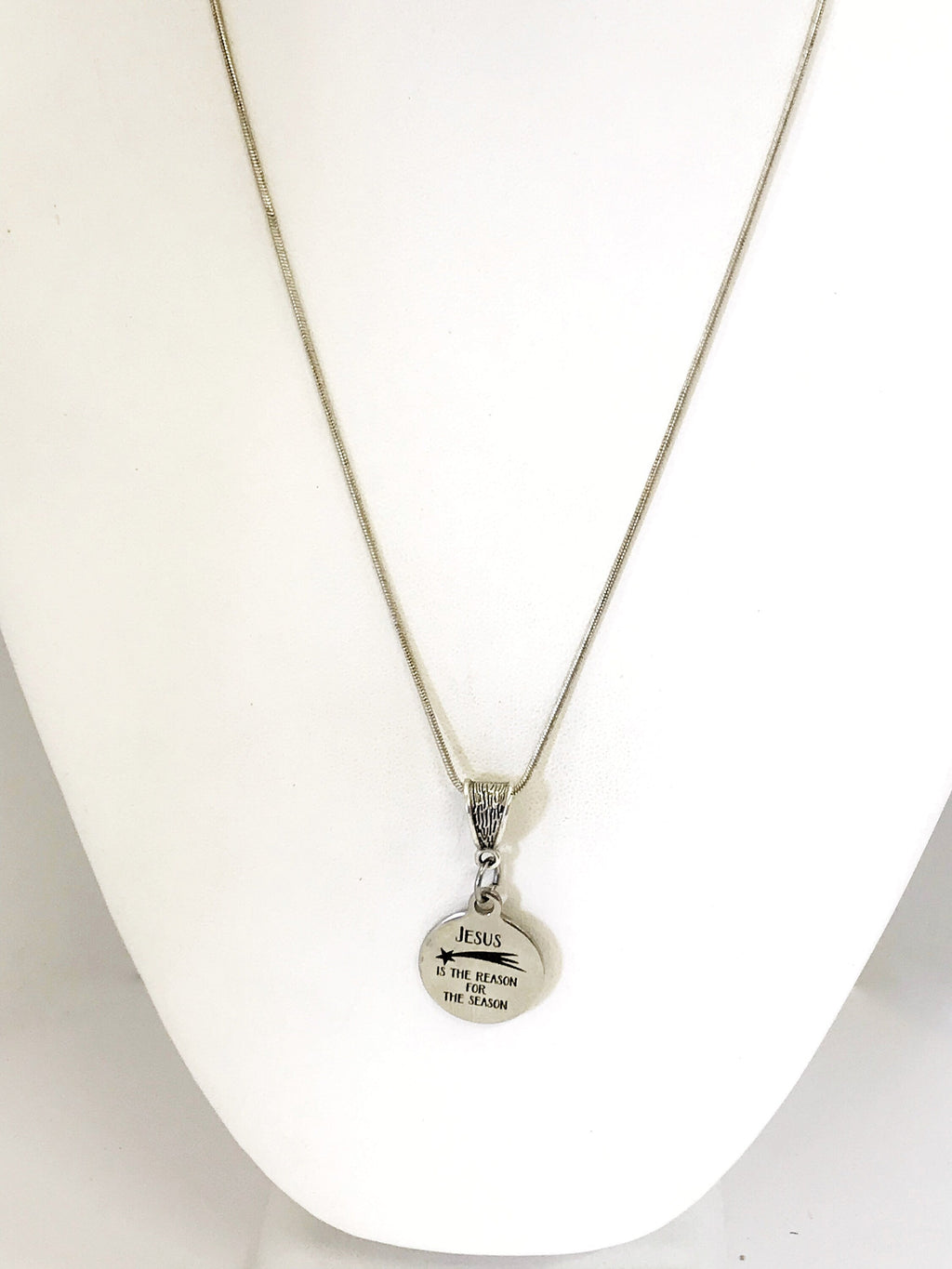Christmas Necklace, Christmas Jewelry, Christmas Gift, Jesus Is The Reason For The Season Necklace, Christian Necklace Gift For Her