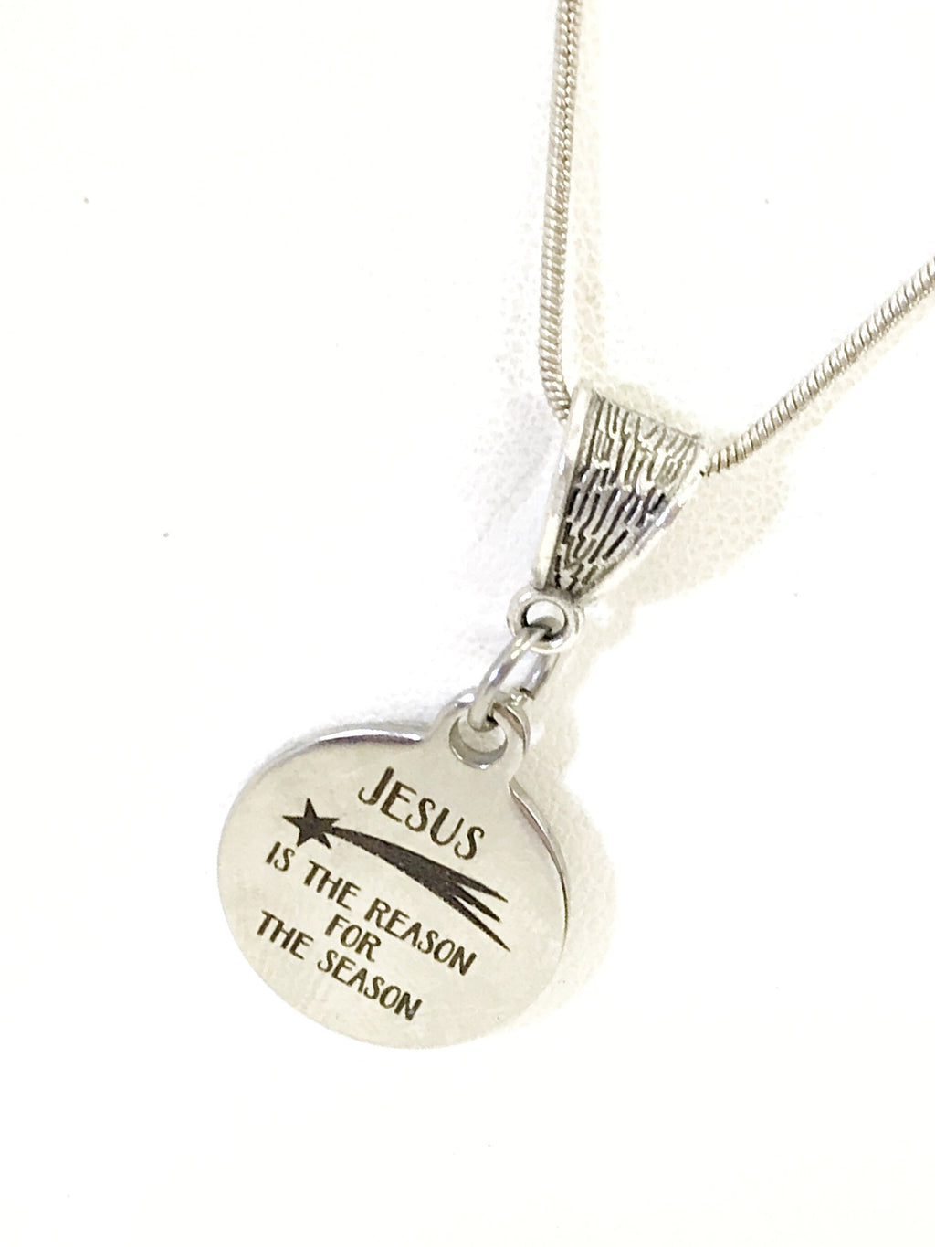 Christmas Necklace, Christmas Jewelry, Christmas Gift, Jesus Is The Reason For The Season Necklace, Christian Necklace Gift For Her