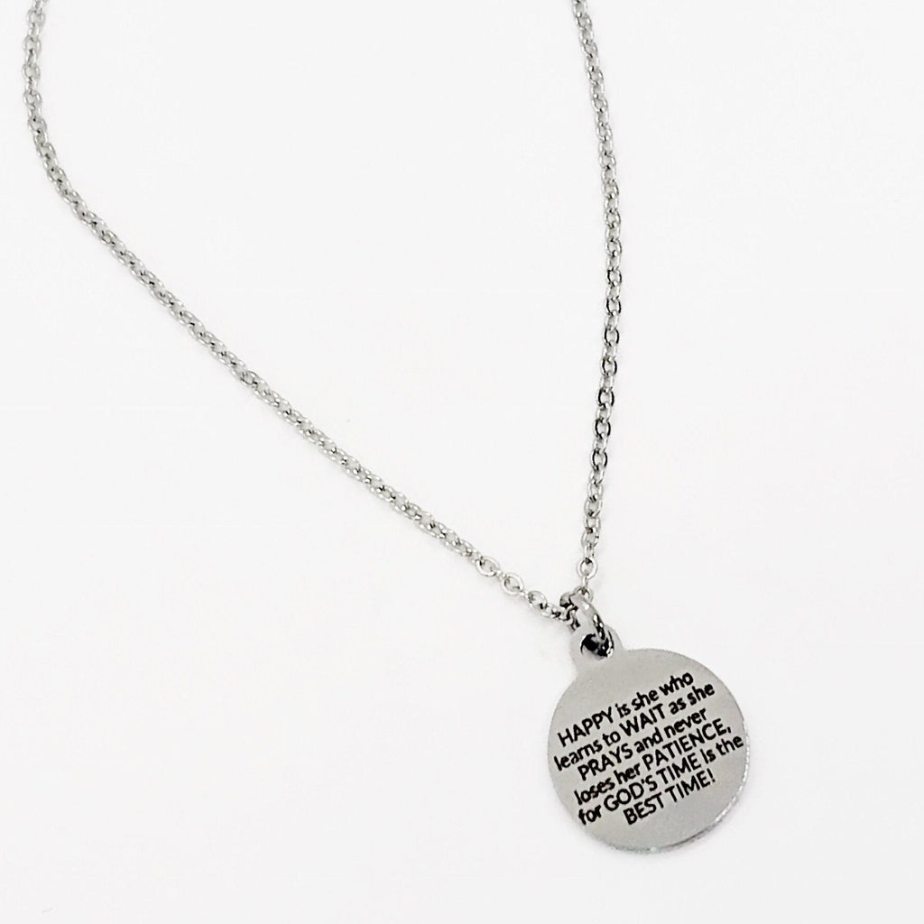 Charm Anklet, God’s Time Is Best Anklet, Christian Jewelry, Christian Charm, PRAY and WAIT,  Christian Woman Gift
