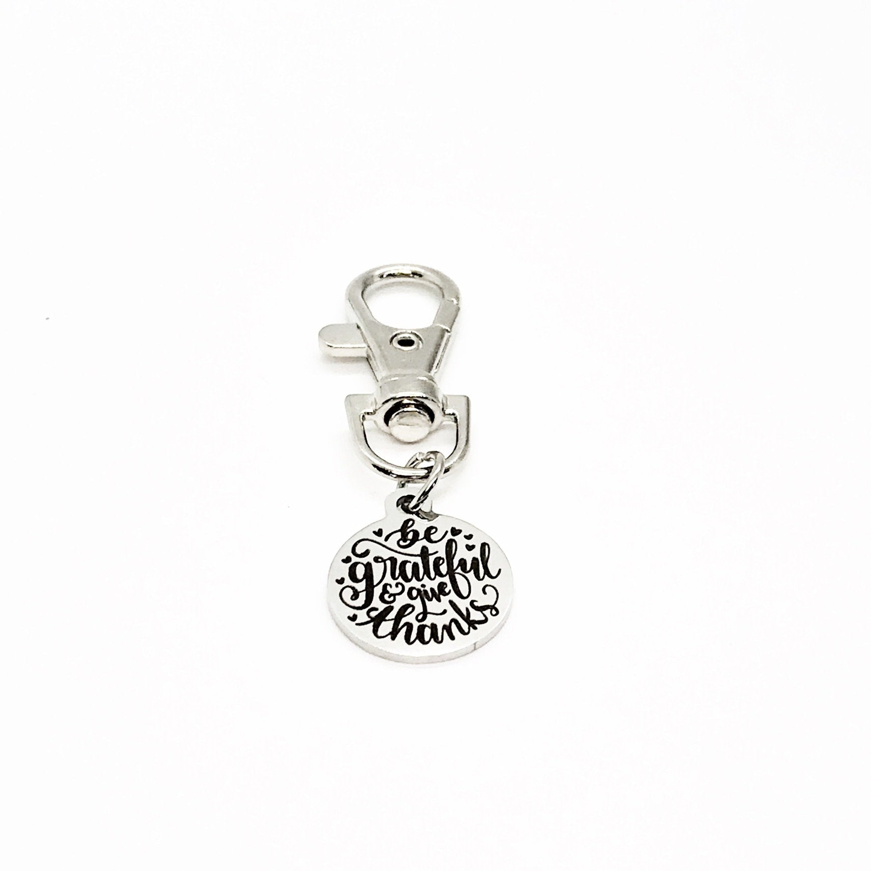 Be Grateful And Give Thanks Charm, Thanksgiving Gifts, Be Thankful, Christian Gifts, Bag Charm, Purse Charm, Gift For Her