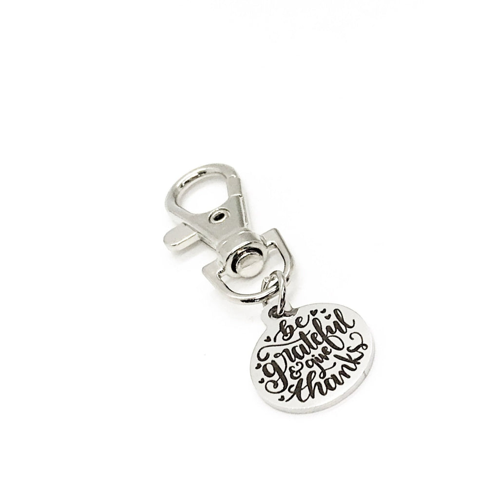 Be Grateful And Give Thanks Charm, Thanksgiving Gifts, Be Thankful, Christian Gifts, Bag Charm, Purse Charm, Gift For Her