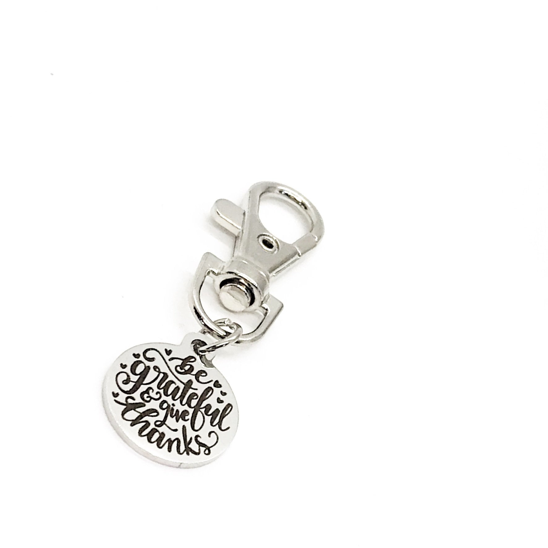 Be Grateful And Give Thanks Charm, Thanksgiving Gifts, Be Thankful, Christian Gifts, Bag Charm, Purse Charm, Gift For Her