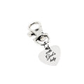 With God’s Help Clip On Charm, Faith Gift, Faith Encouragement, Bag Charm, Purse Charm, Christian Gift, Christian Encouragement, Baptism