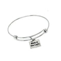 Walk In The Light Inspirational Bracelet Stainless Steel Adjustable Bangle With 19mm Charm Christian Faith Jewelry Religious Gift