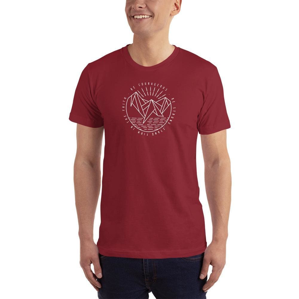 Men's Be Courageous, Be Strong, Stand Firm in the Faith Christian T-Shirt